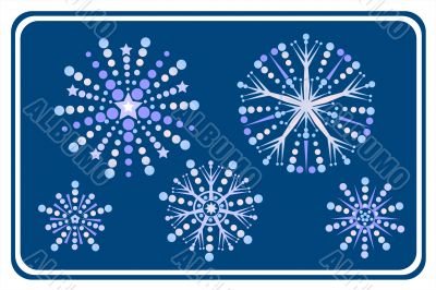 blue snowflakes