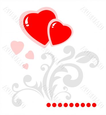 two hearts background
