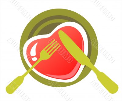 heart on a plate