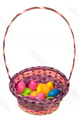 Easter Eggs in an Easter Basket