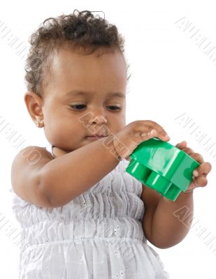 Baby with blocks
