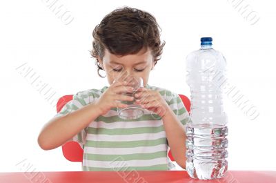 Child drinking water