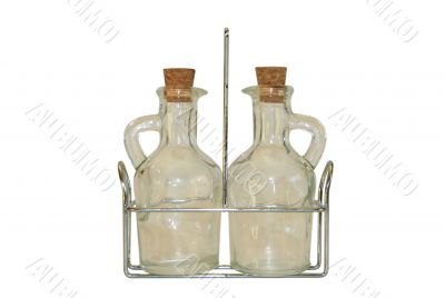 Two small decanters