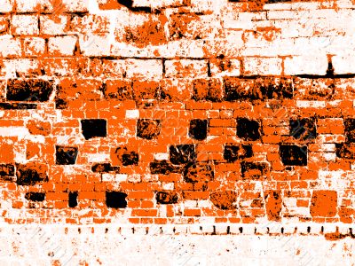 orange brickwork abstract