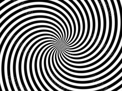 black and white hypnotic spiral
