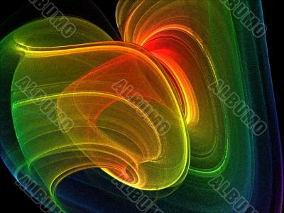 colour wisps on black