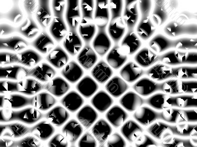 black and white knotwork abstract