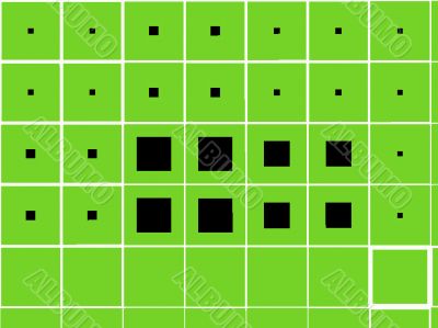 green and black squares