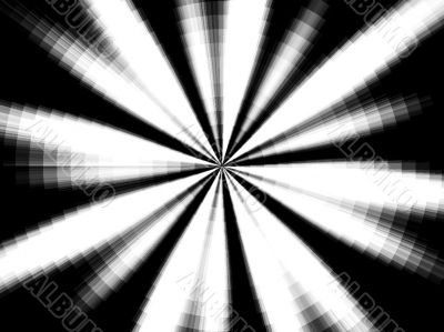 black and white fan abstract