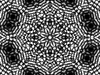 black and white kaleidoscope