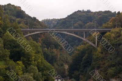 Road bridge through the valley