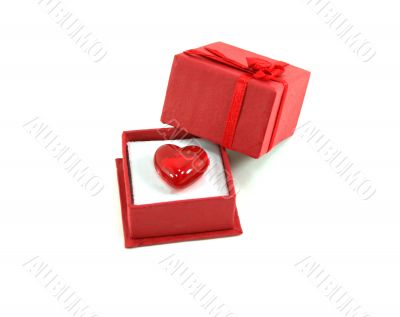 Heart Stone in Red Gift Box