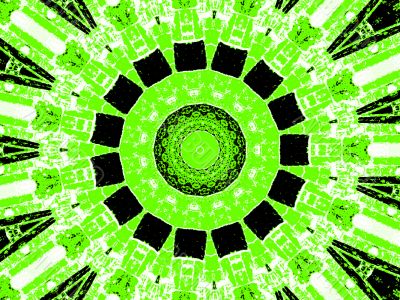 green and round kaleidoscope