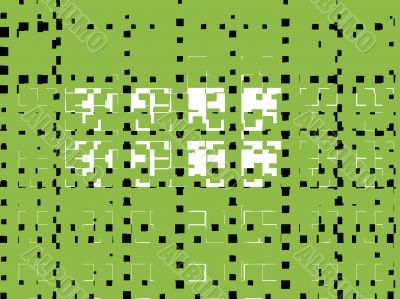 funky green and black squares