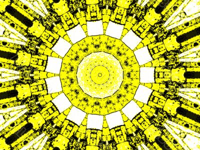 Yellow and white kaleidoscope