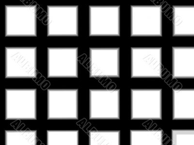 white squares on black