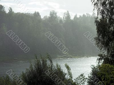 rain under river