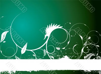 floral banner natural