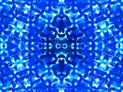 blue squares kaleidoscope