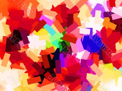 paper strip collage style abstract