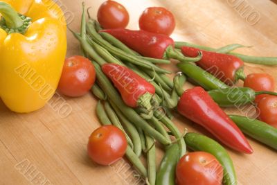 Sunlit vegetables