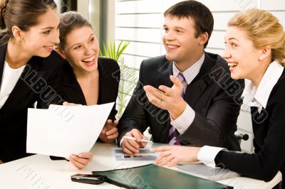 Discussing business plans