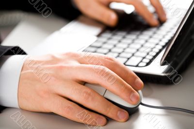 Working on the computer