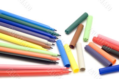 colored marker on white