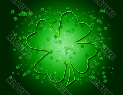 Green Shamrock Background