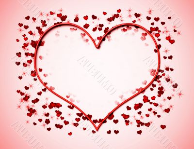 Neon Heart on Pink