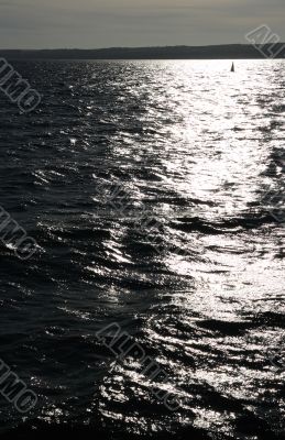 Sun reflection in water.