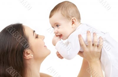 happy mother with baby boy 2