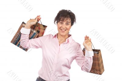 Woman holding shopping bags