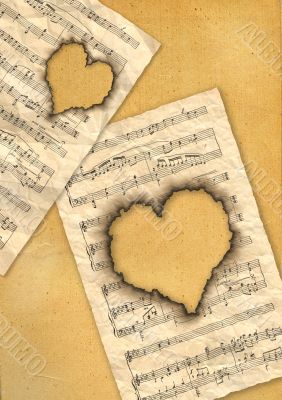 background image with musical notes.