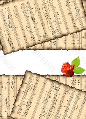 background image with musical notes.