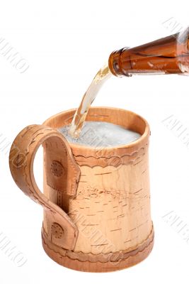 mug with frothing beer