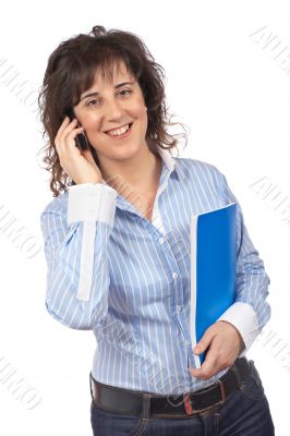 Female with phone