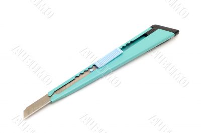 paper cut knife on white