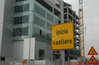 Erecting building