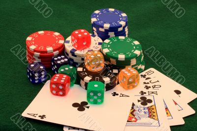 Flush chips and Dice