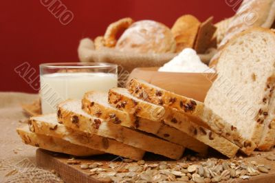 Assortment of baked breads