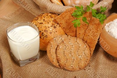 Assortment of baked breads