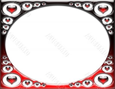 Metallic Red Heart Frame