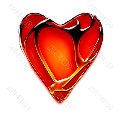 Metallic Twisted Red Heart