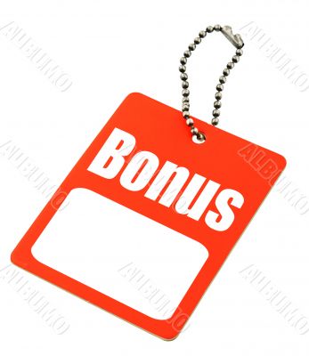 Bonus tag with copy space