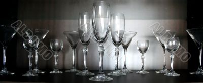 high glass goblets