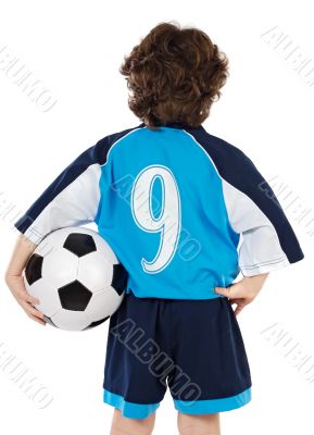 Child  with soccer ball