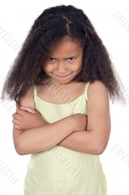 Adorable angry girl