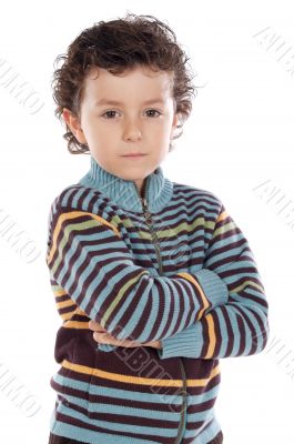 Adorable child sad