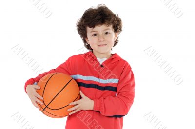Child with basketball